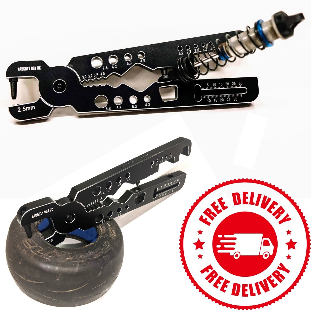 Naughty Boy RC Multi-Tool Shock Shaft Pliers Tire Punch Solder Jig Car Truck