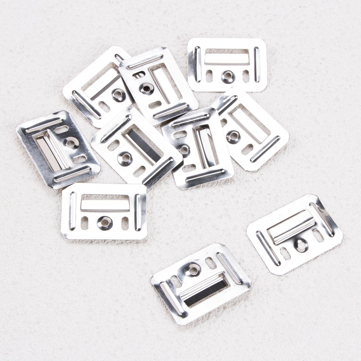 100 PCS Stainless Steel Wall Panel Clamps RustResistant Z Clips Buckle