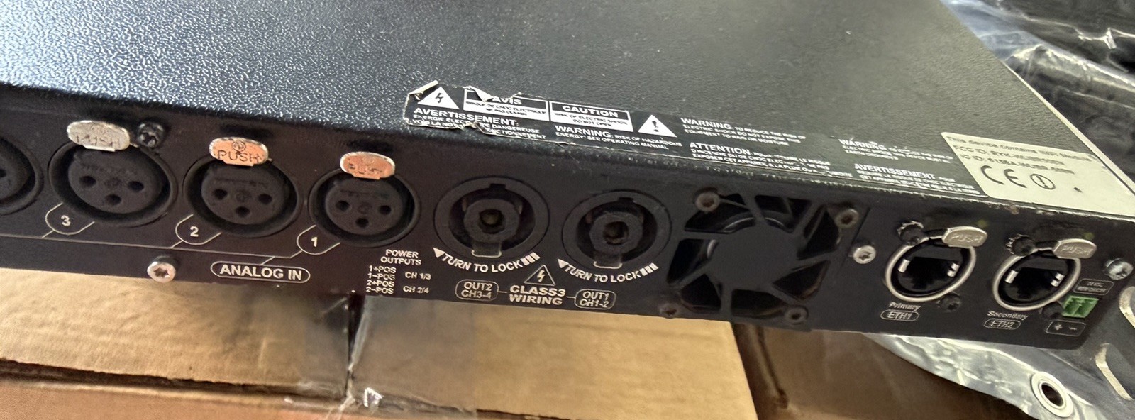 Powersoft X4 4-Channel Power Amplifier Rackmount Black 3200W Analog XLR AES3