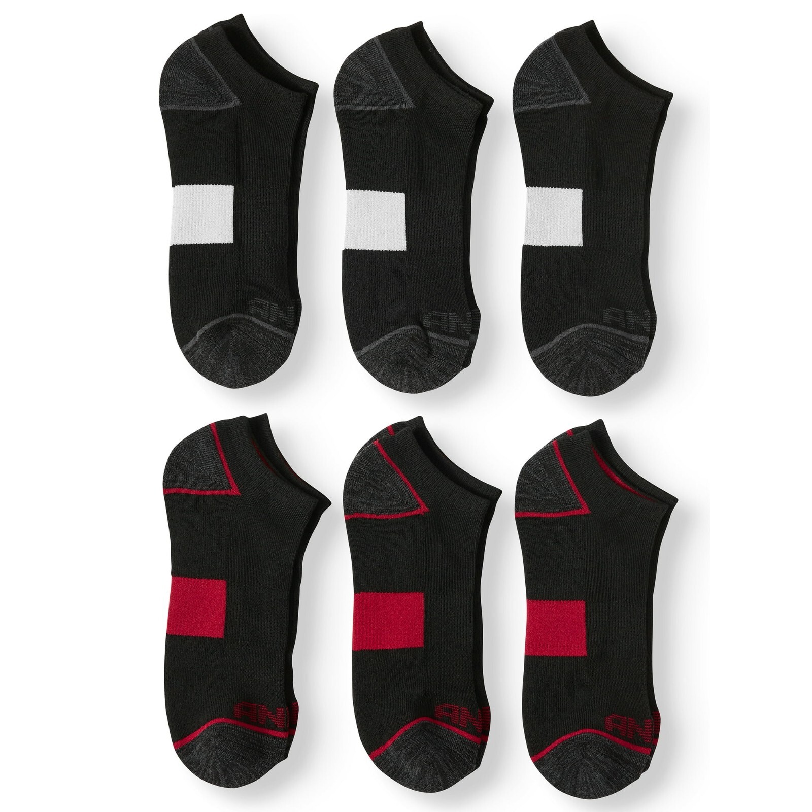 AND1® Men's Pro Platinum No Show Socks 6-Pack " FRESH~HIGH PERFORMANCE "