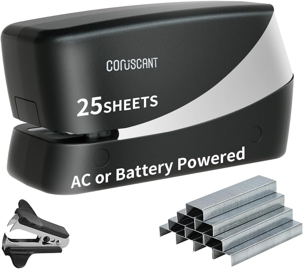 Coruscant Electric Stapler, Heavy Duty Desktop Stapler, No-Jam Automatic Stapler