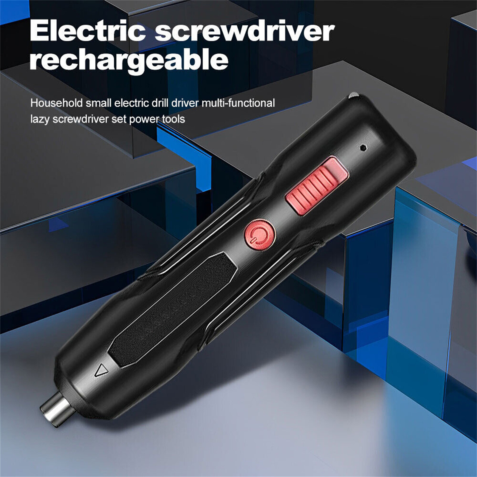 USB Rechargeable Mini Cordless Electric Screwdriver Drill Bits Power Tool Set