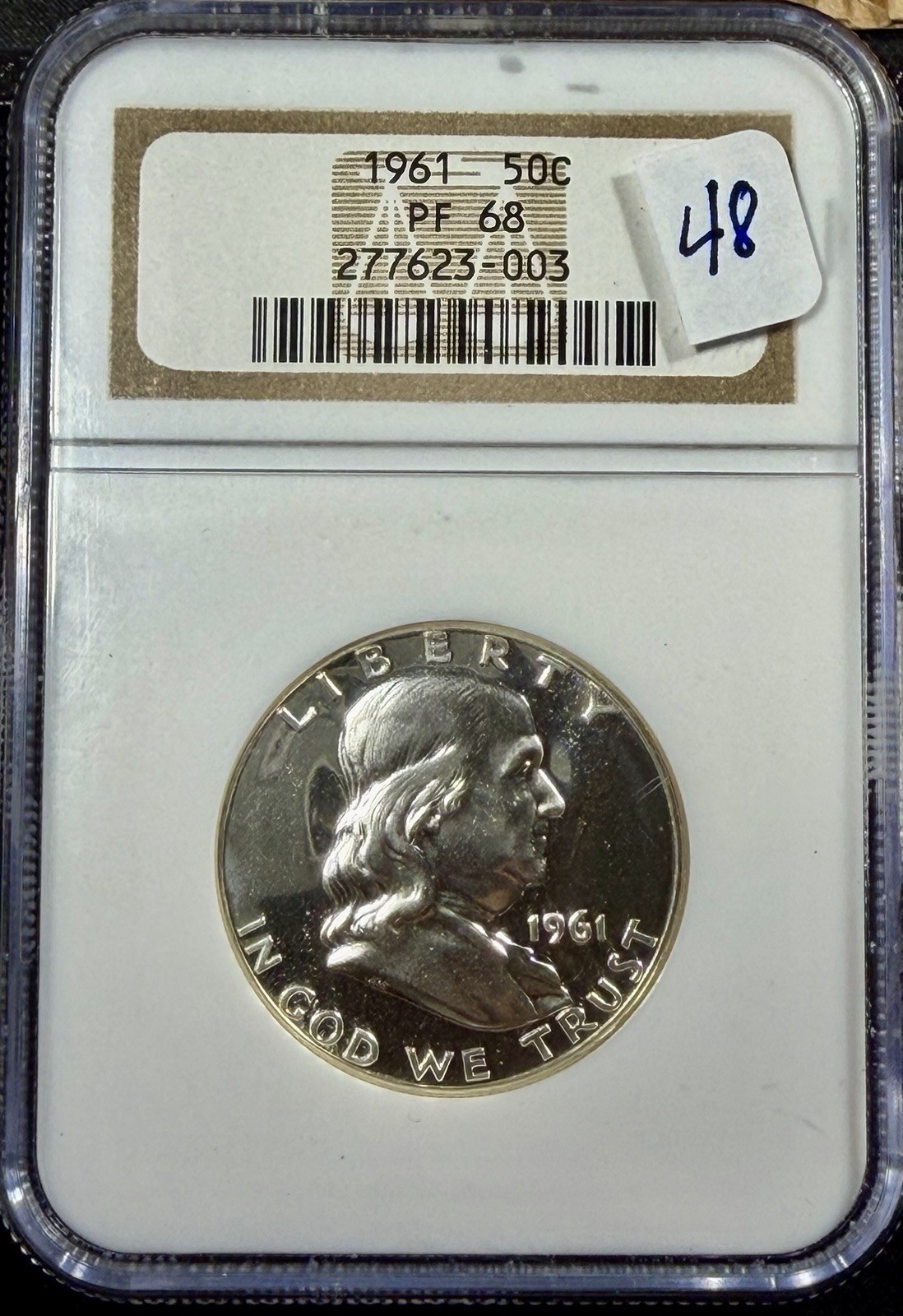 1961 Franklin Half Dollar, NGC PF68