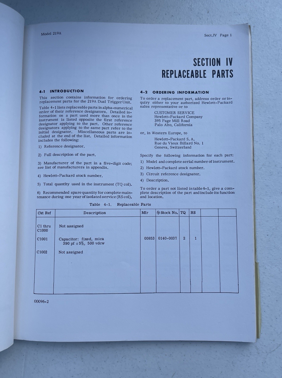 HP 219A/B/C Digital Delay Plug-In Units Operating & Servicing Manual