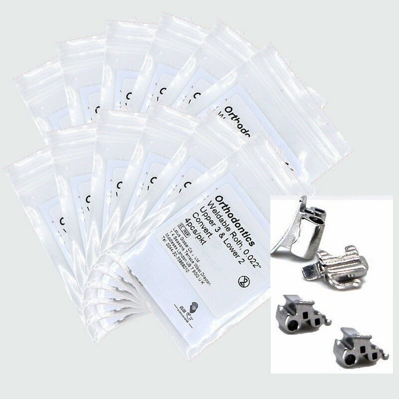 10 Bags Dental 4/pack Orthodontic Weldable Buccal Tubes Roth 0.022" Conv U3 L2