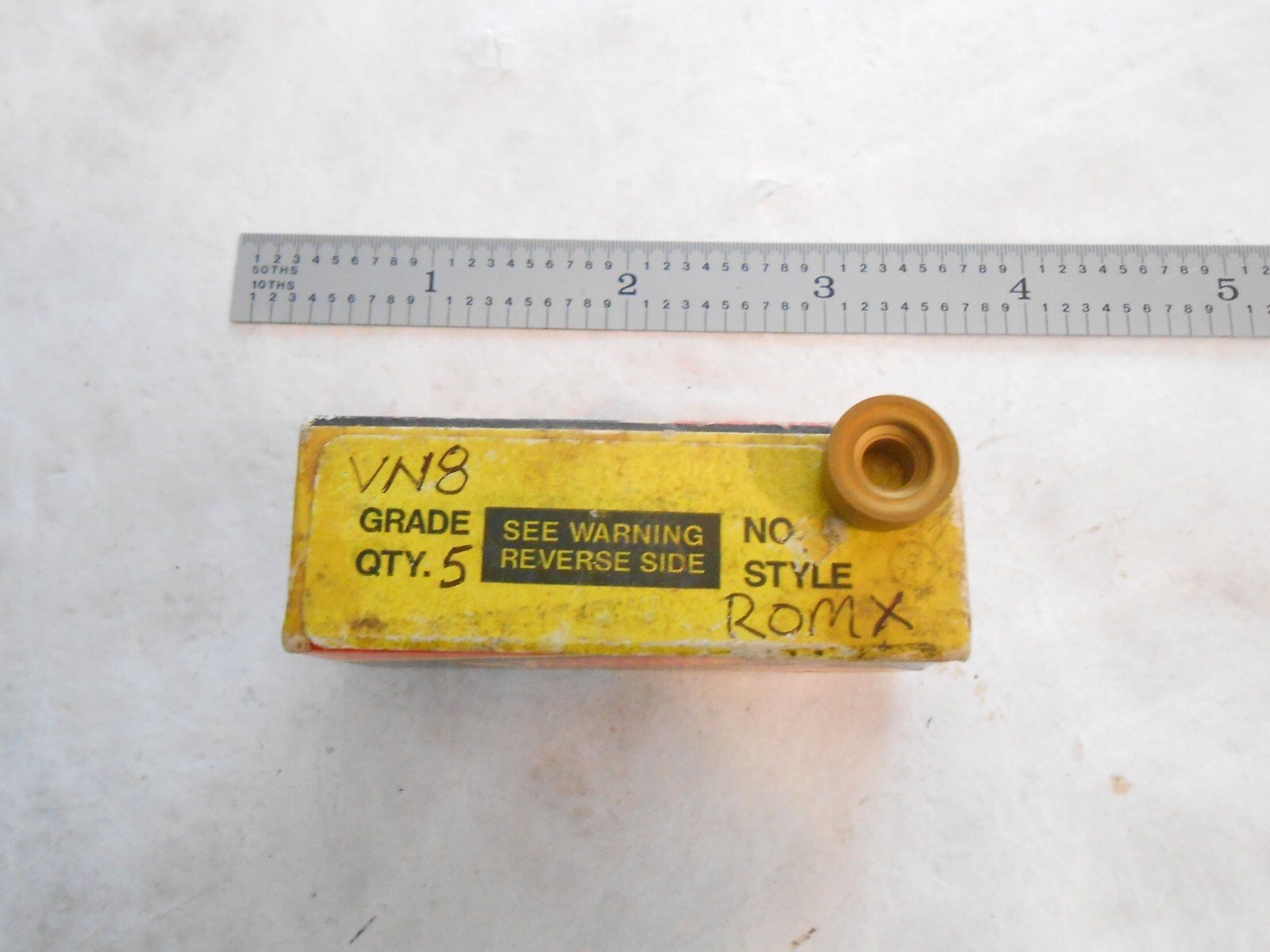 NEW 5 PCS. VALENITE USA ROMX STEEL GRADE VN8 CARBIDE MILLING INSERTS