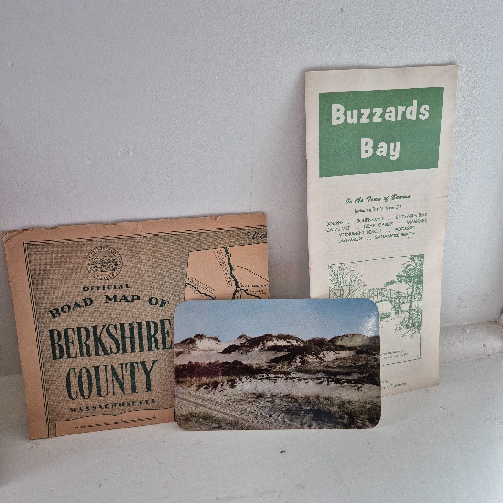 Lot Vintage 50s Cape Cod Guide Magazine Pamphlet Postcards Map Martha's Vineyard