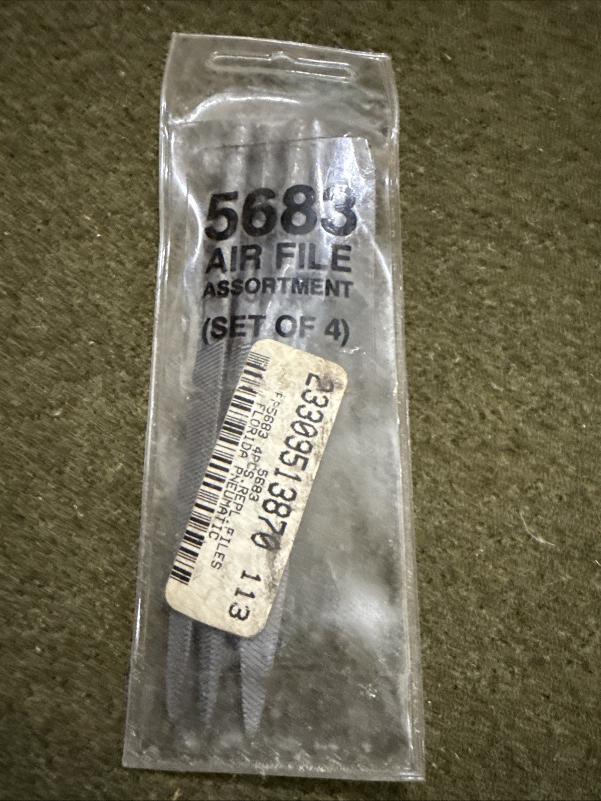 FLORIDA PNEUMATIC Air File Set 3pc NOS 🇺🇸