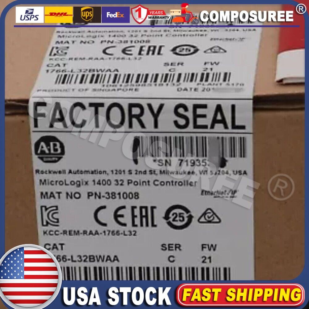 Factory Sealed 1766-L32BWAA SER C MicroLogix 1400 32 Point Controller USA