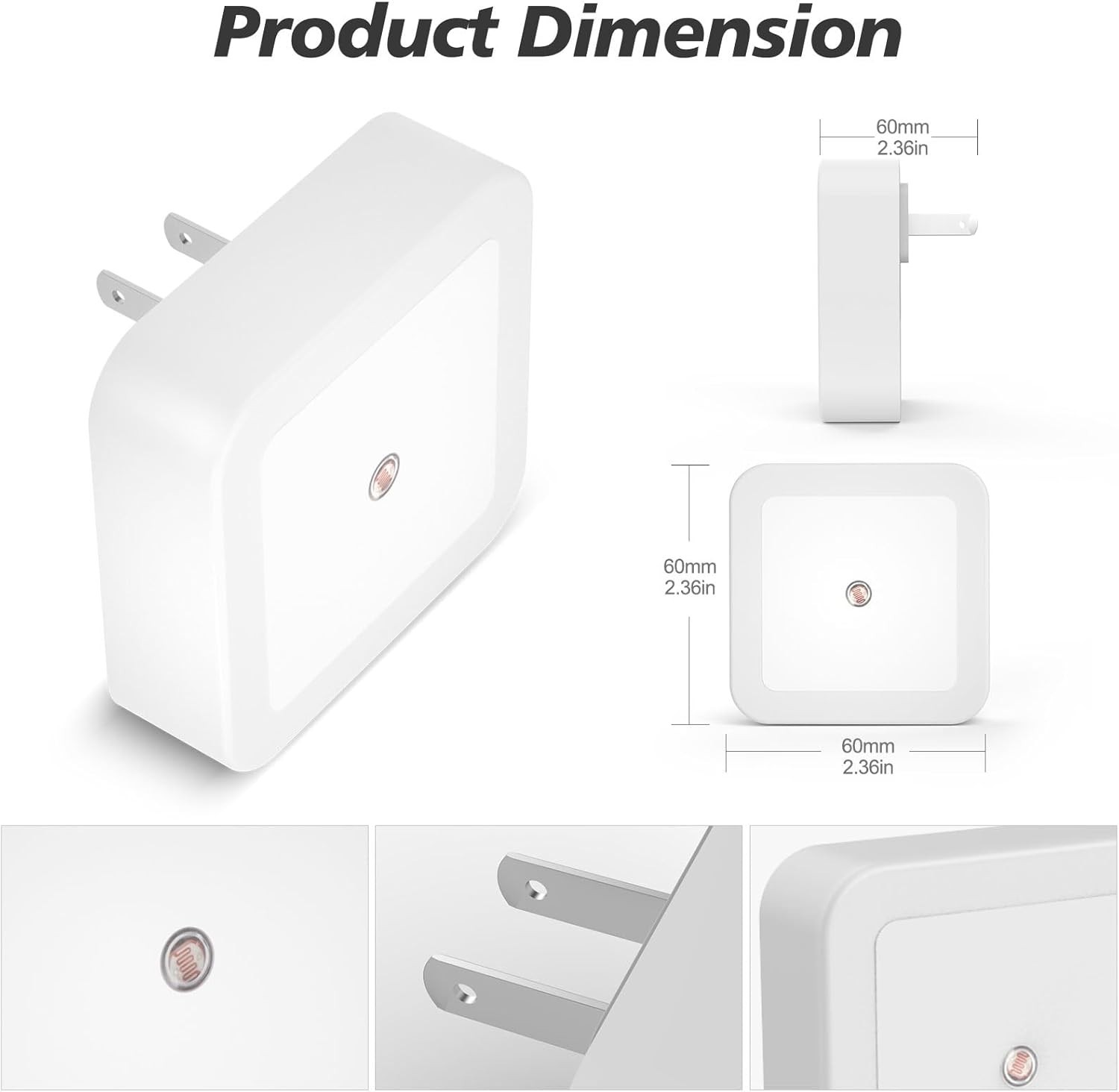 Automatic Dusk to Dawn Sensor Night Lights - 8 Pack Warm White Illumination