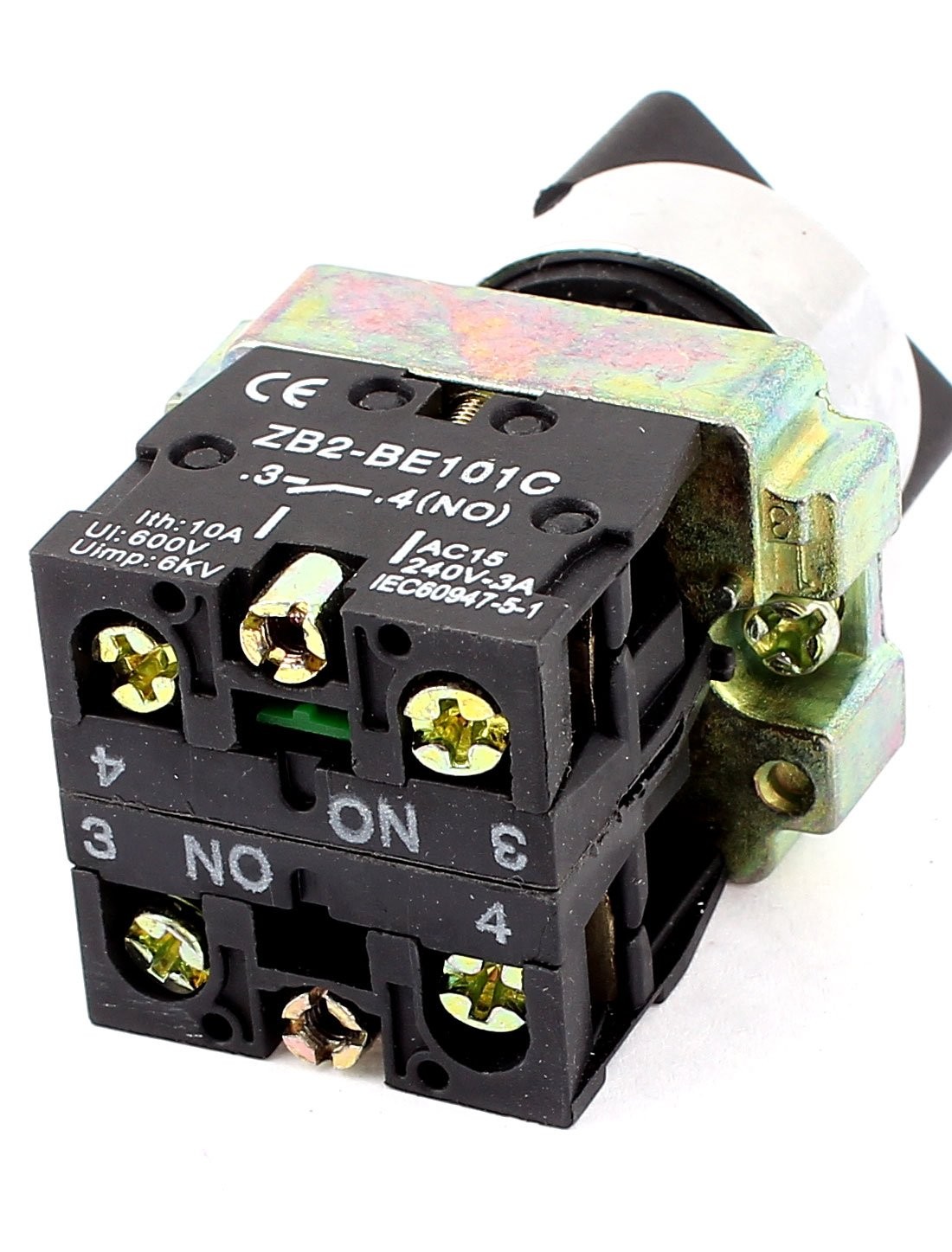 uxcell 22mm Latching 2 NO Three 3Position Rotary Selector Select Switch ZB2BE...