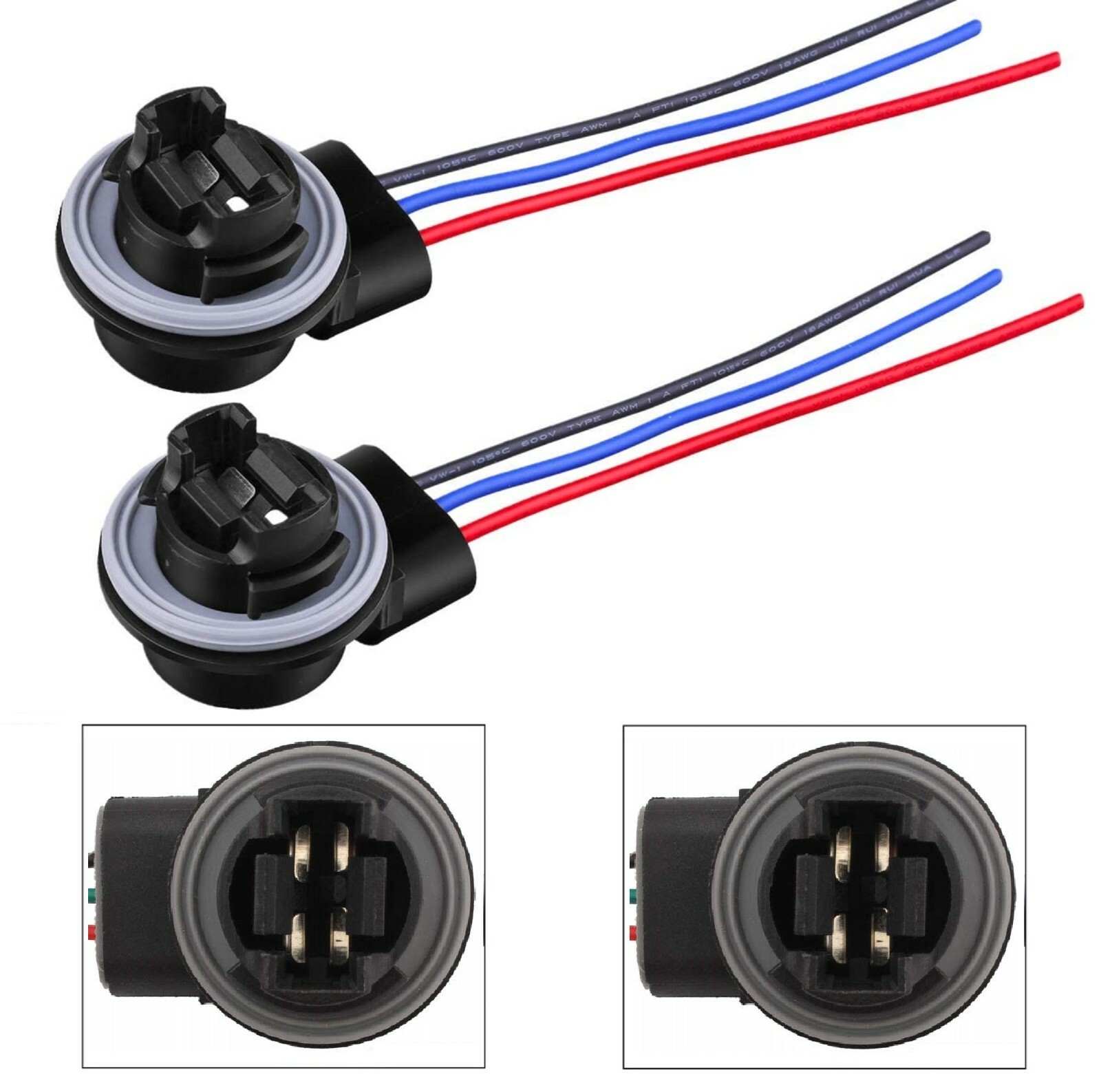 Universal Pigtail Wire Female Socket 4114 S Two Harness Brake Stop Tail Light