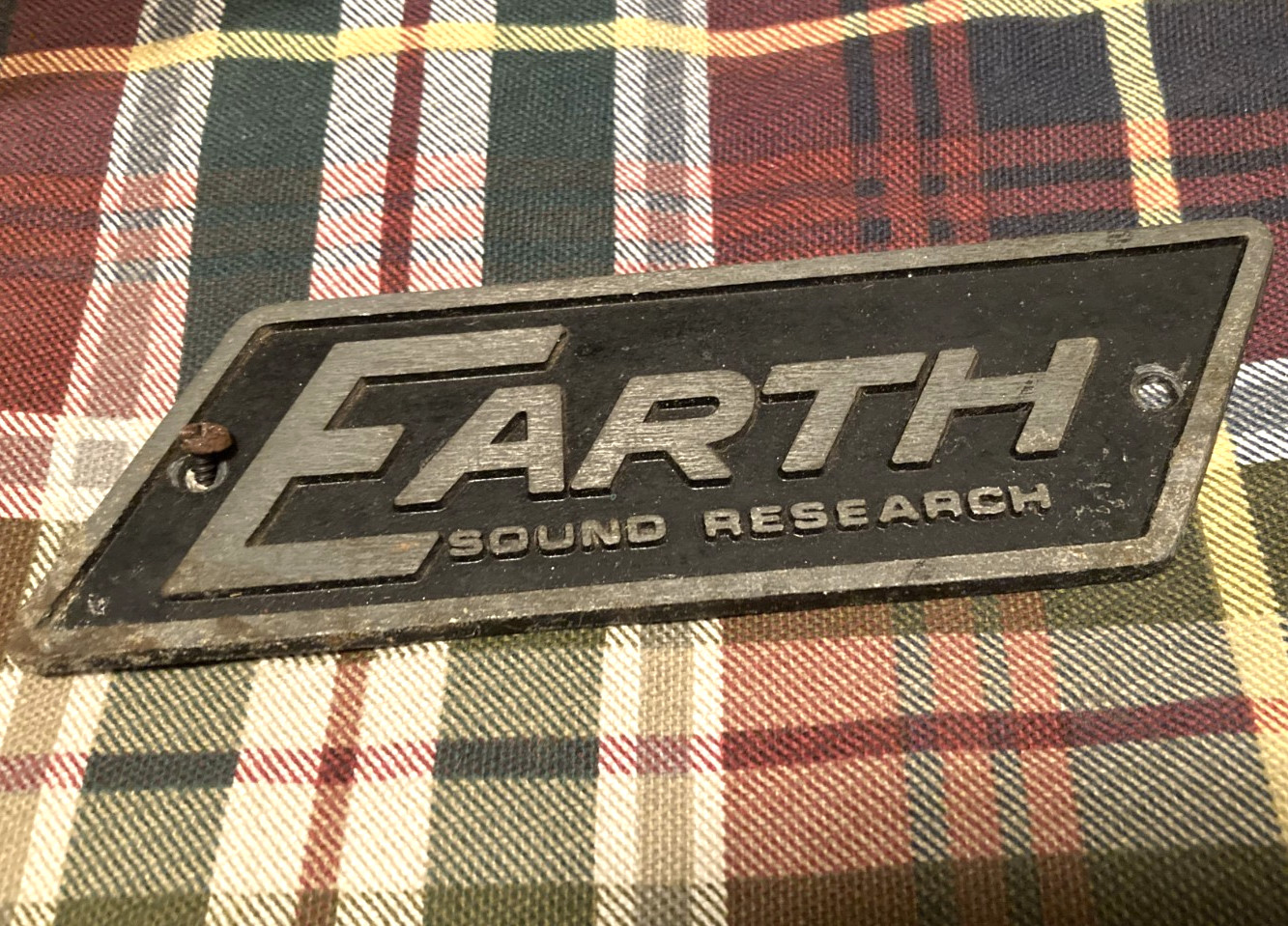 Vintage 1960s Earth Sound Research Amplifier Badge, Amp Logo~ Guitar / Bass / PA