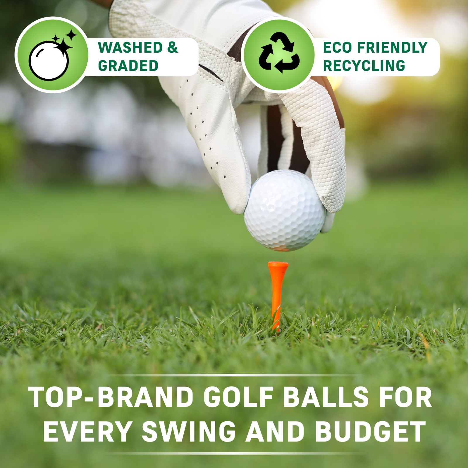 Assorted Brands Orange Mix AAA 36 Used Golf Balls 3A