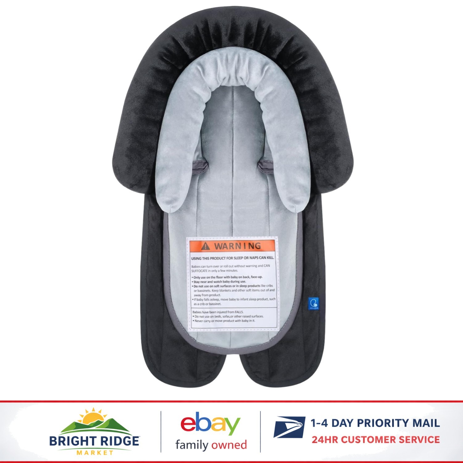 2-in-1 Baby Body Support Cushion for Newborns, Soft Stroller & Car Seat Pad