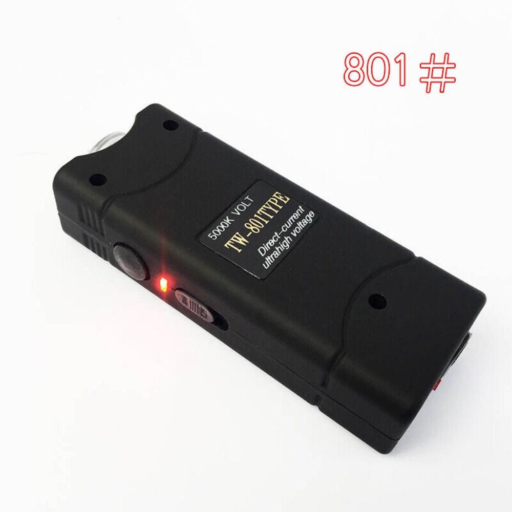 Black 801 380 BV Micro Stun Gun Self Defense W/ 1 Bottle Free Pepper Spray