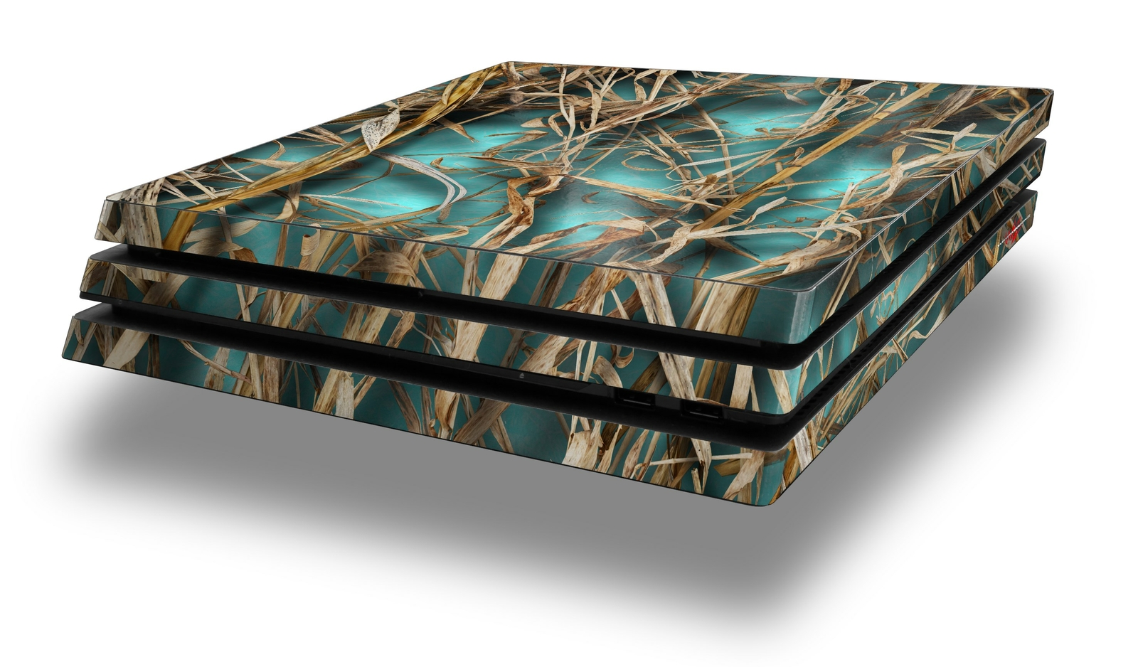 Skin for PS4 Pro Console WraptorCamo Grassy Marsh Camo Neon Teal
