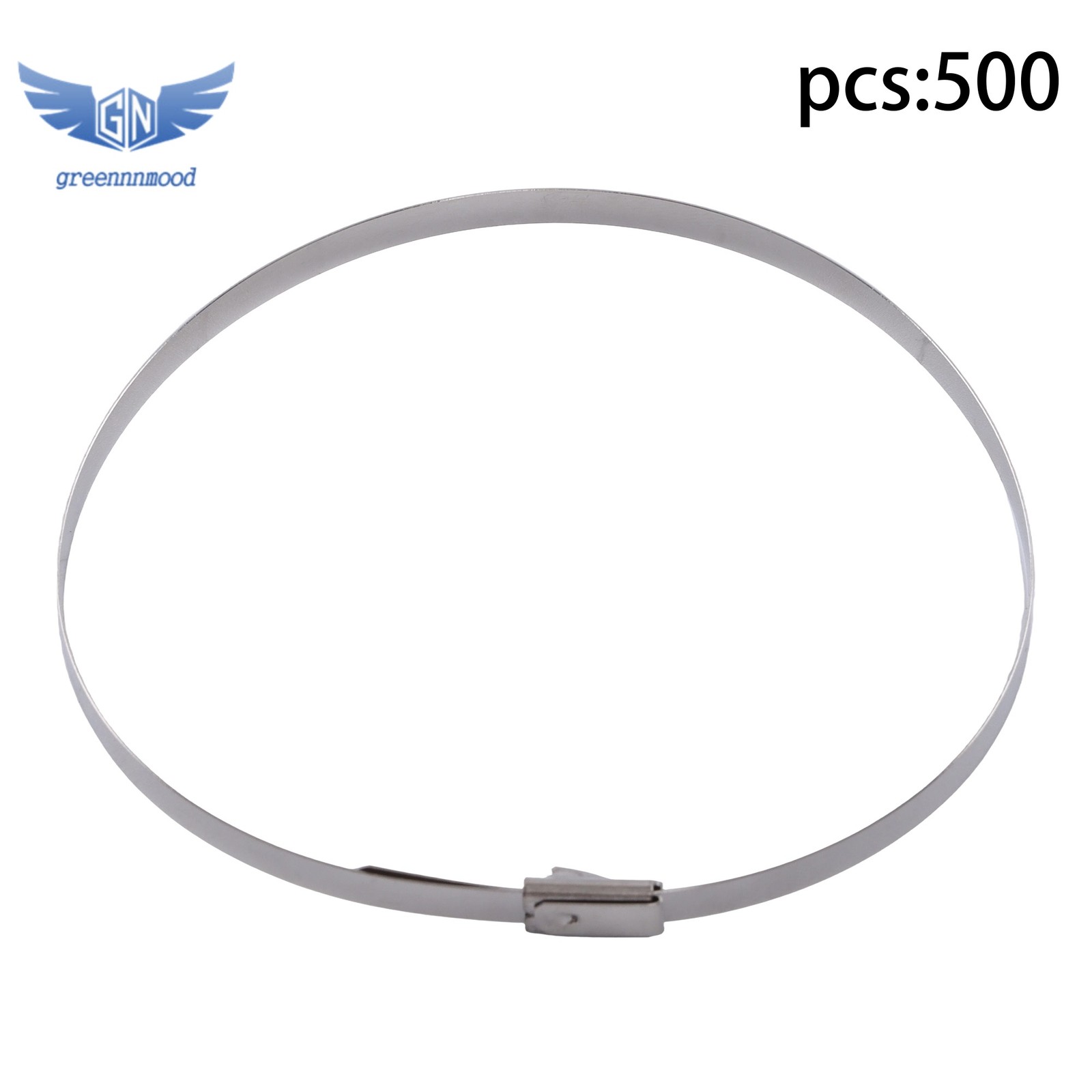 500Pcs 9.8in Metal Cable Zip Ties, Stainless Steel Zip Ties, 220Lbs Self-Locking