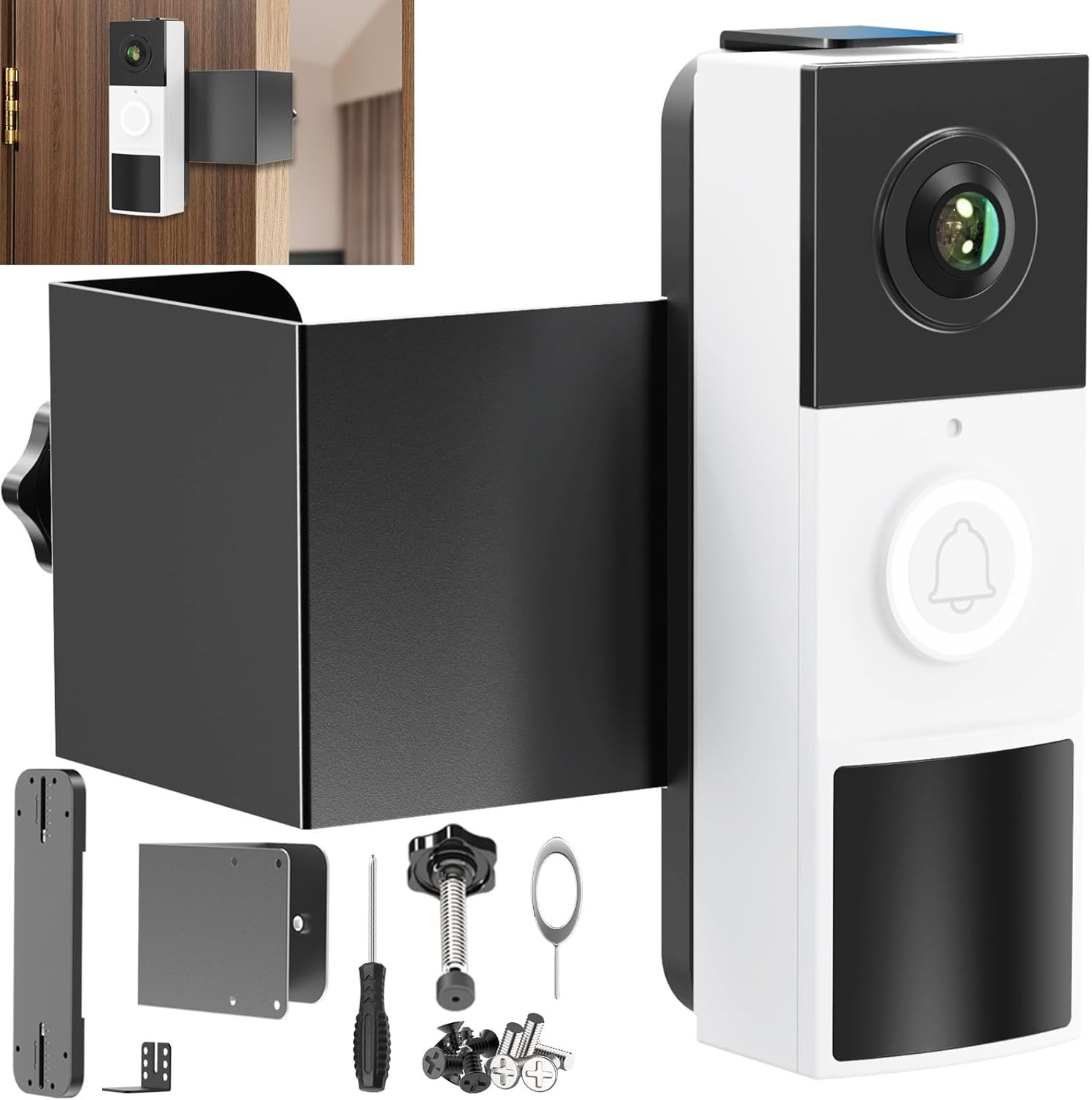 Anti-Theft Video Doorbell Mount Compatible with Tapo, Doorbell Camera Mount, No