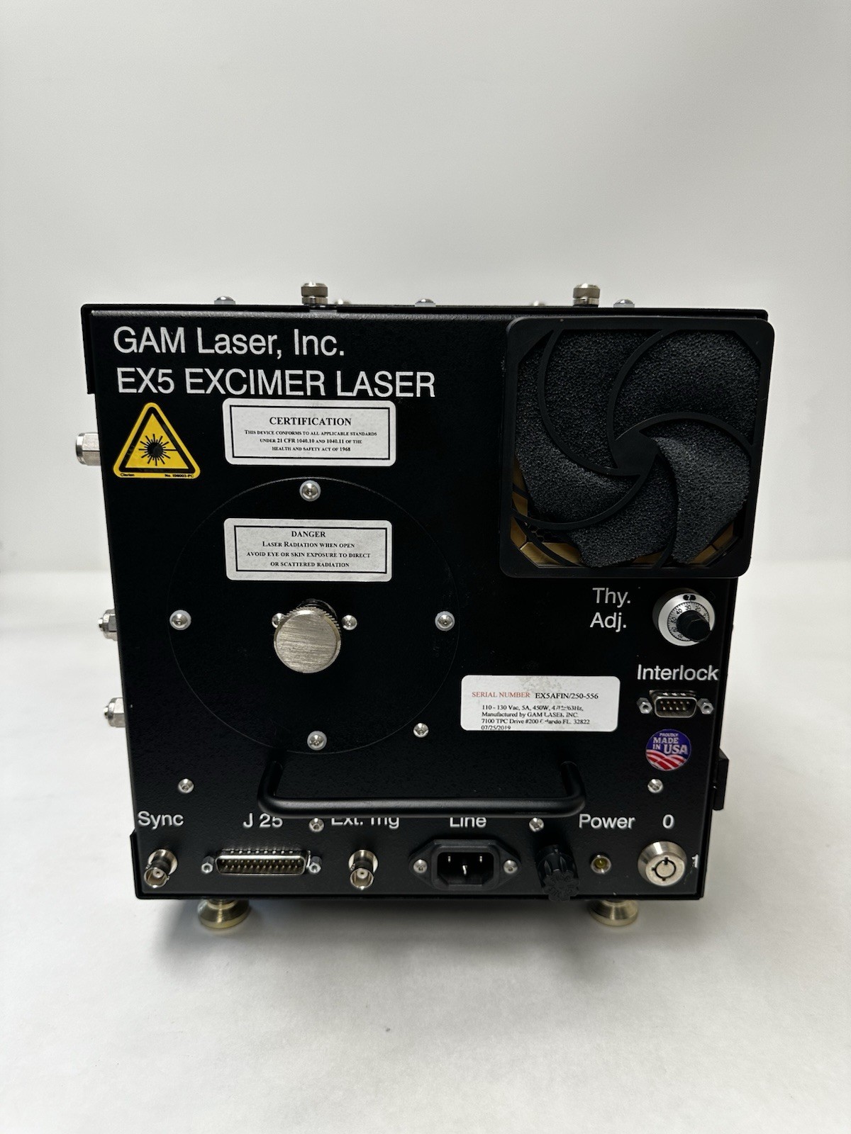 GAM Laser, Inc. EX5 Excimer Laser