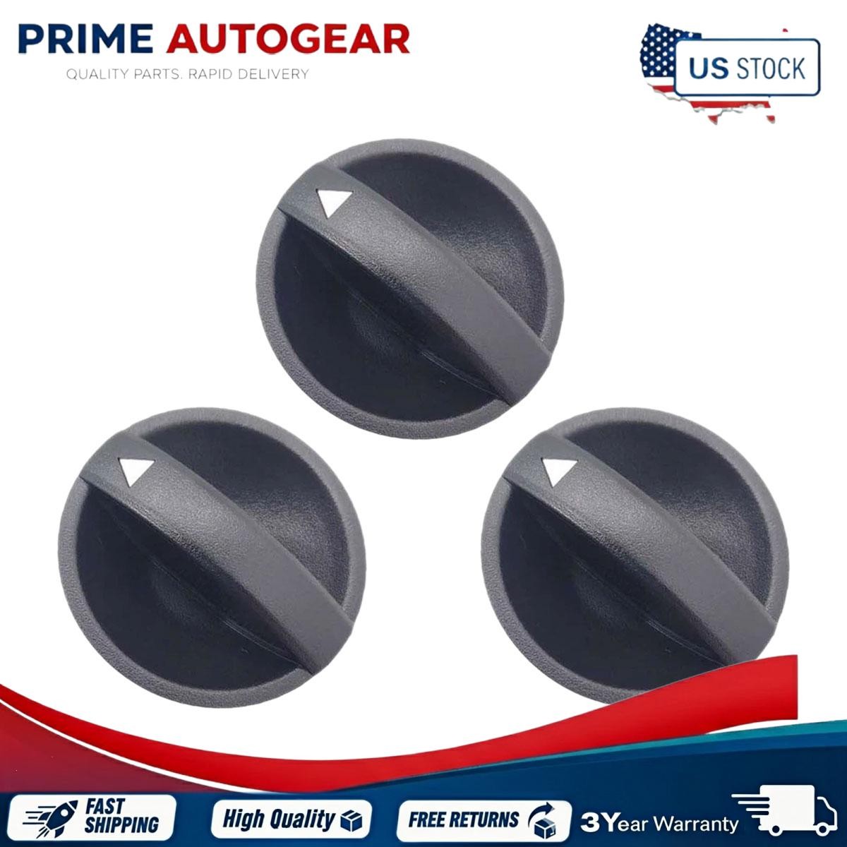 3x For 2012-2015 Toyota Tacoma 55900-04070 Black Control Knob Fan Heater AC US