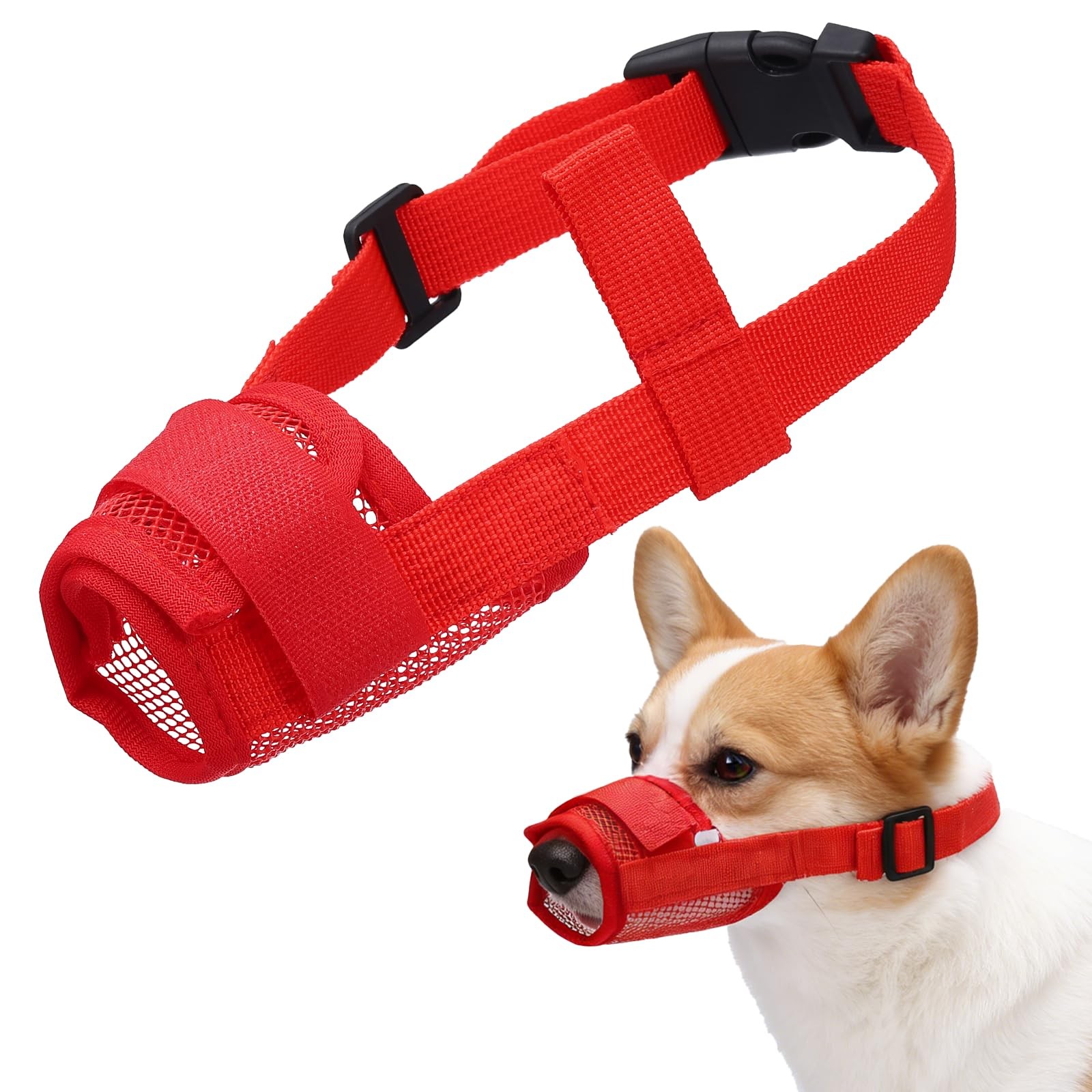 PETAXCELL Red XL Dog Muzzle 1 Pc