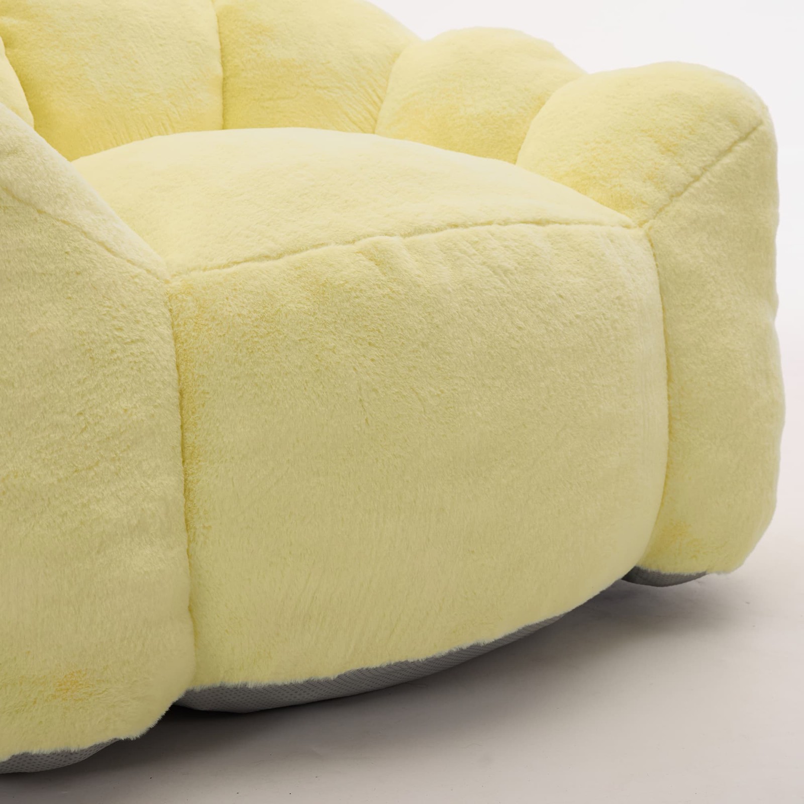 Yellow Lotus Compression Sofa Bean Bag Pull Ring Portable Living Room Bedroom
