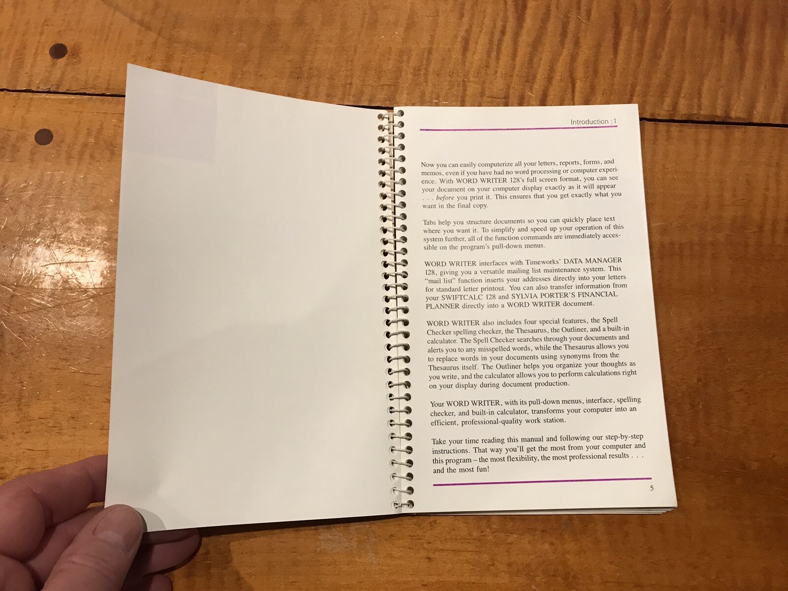 Commodore 128 PC Word Writer User's Manual Vintage Computer TIMEWORKS 1982