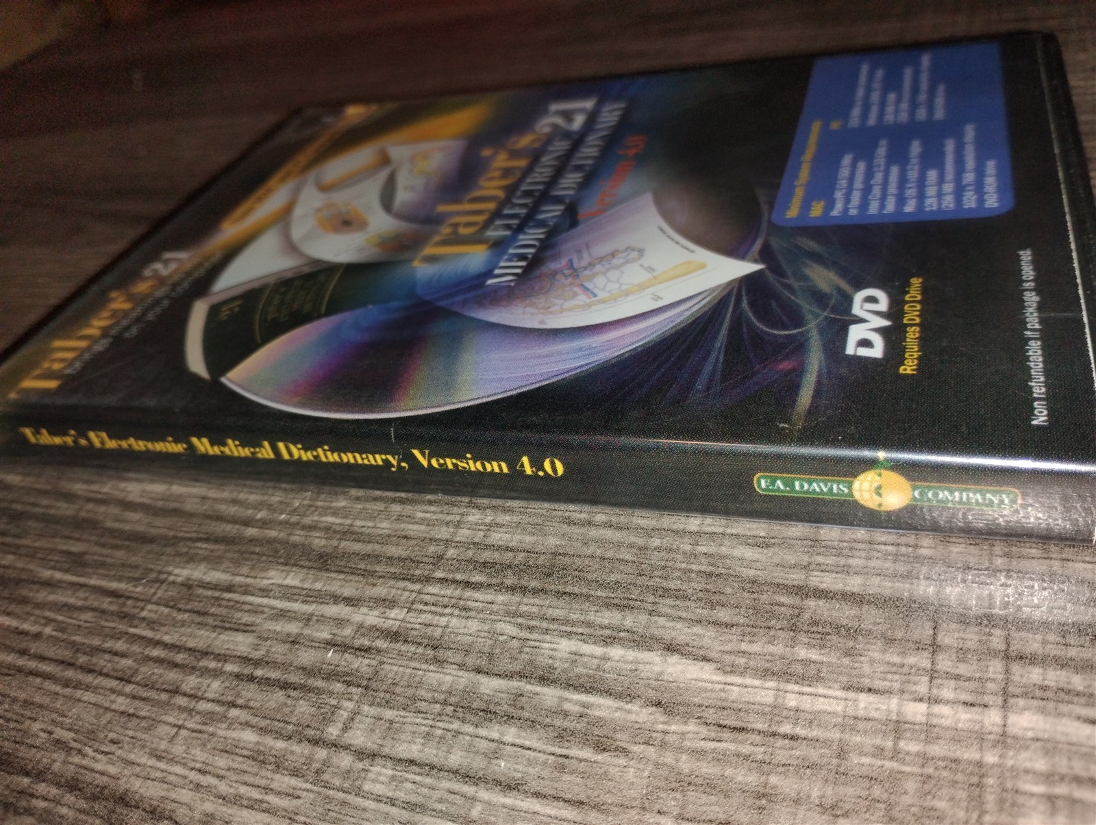 Taber's 21 Electronic Medical Dictionary Version 4.0 PC/Mac DVD-ROM Windows XP