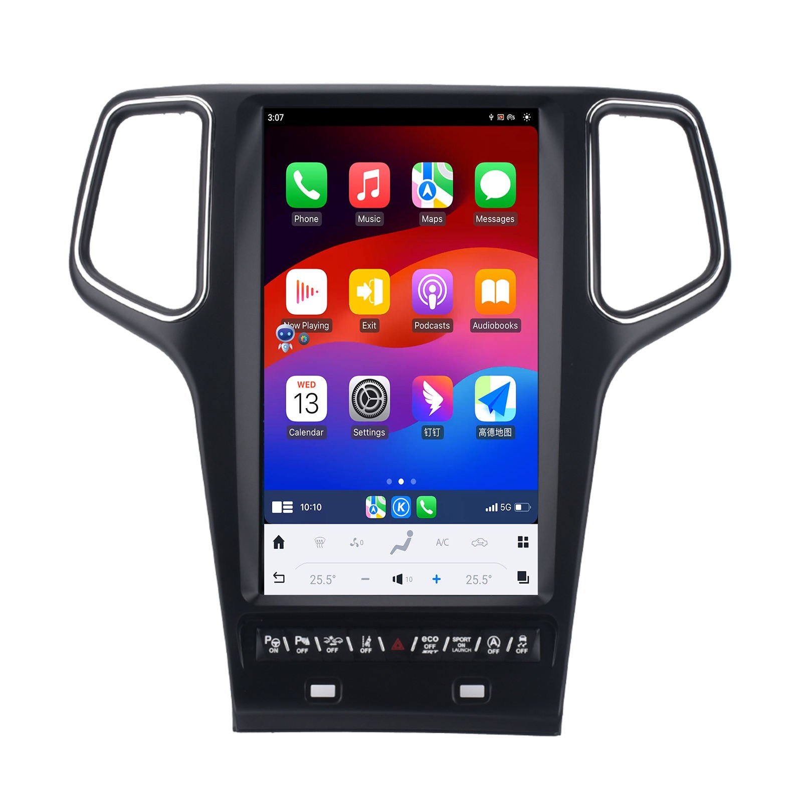 13.6'' Car Radio Wireless Android CarPlay 6+128GB For Jeep Grand Cherokee 11-22