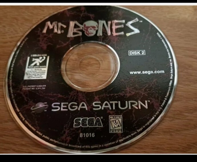 Mr. Bones (Sega Saturn, 1996) Disc # 2 ONLY Tested And Works Authentic