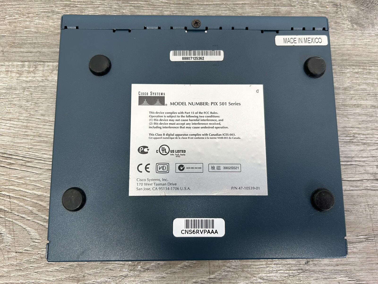 Cisco PIX-501 | 5-Port Firewall w/AC Adapter