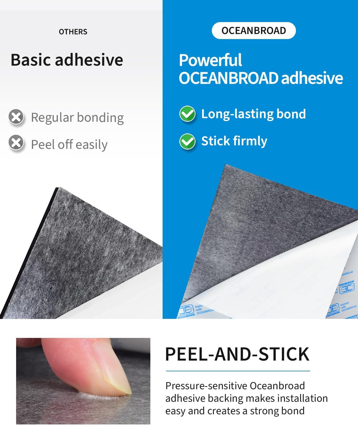 Boat Flooring EVA Foam Self-Adhesive 96''X45.6''/36''/28.8''/16.8'' Faux Teak Ma