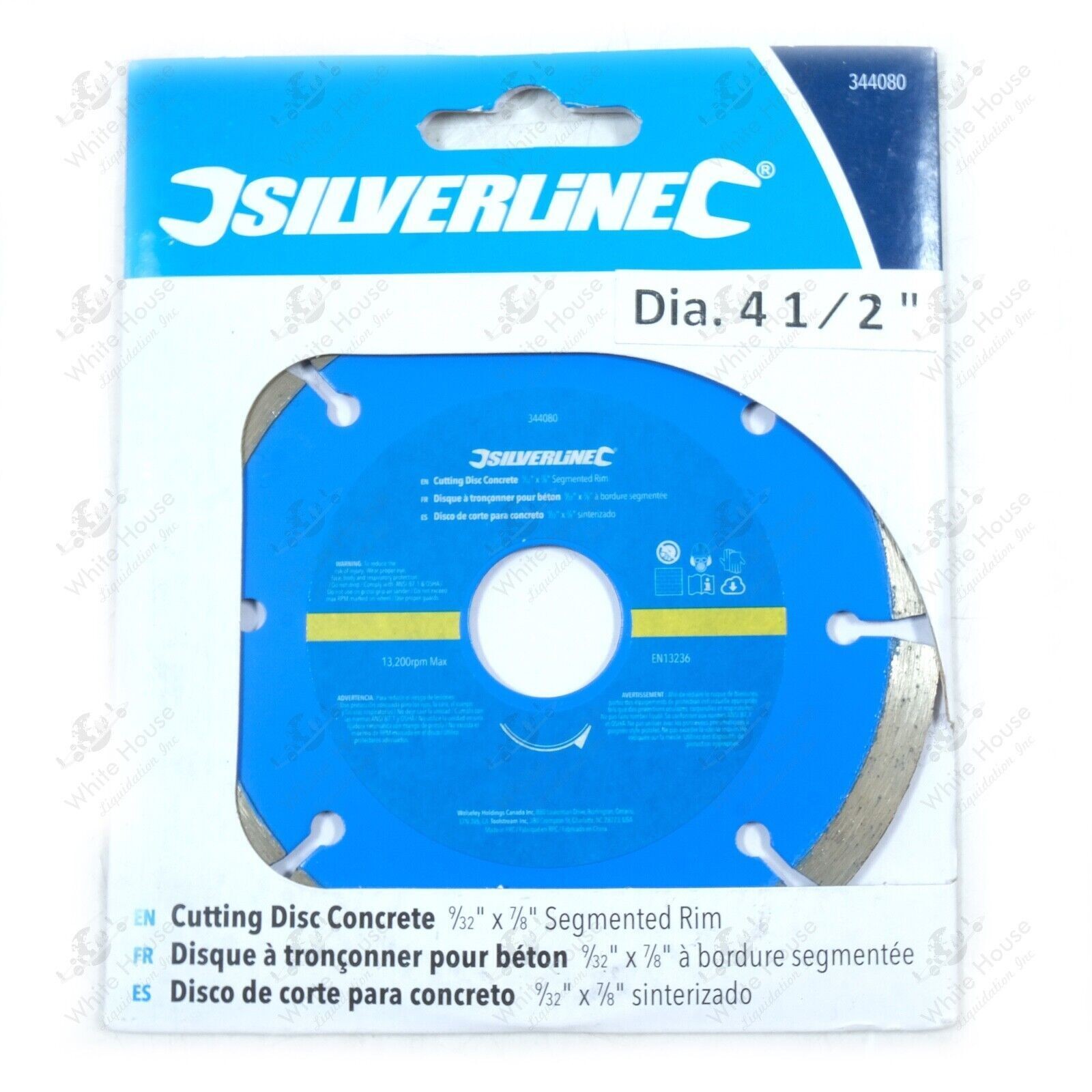 Silverline - 344080 - Cutting Disc, Concrete, 4-1/2" (Pack of 5)