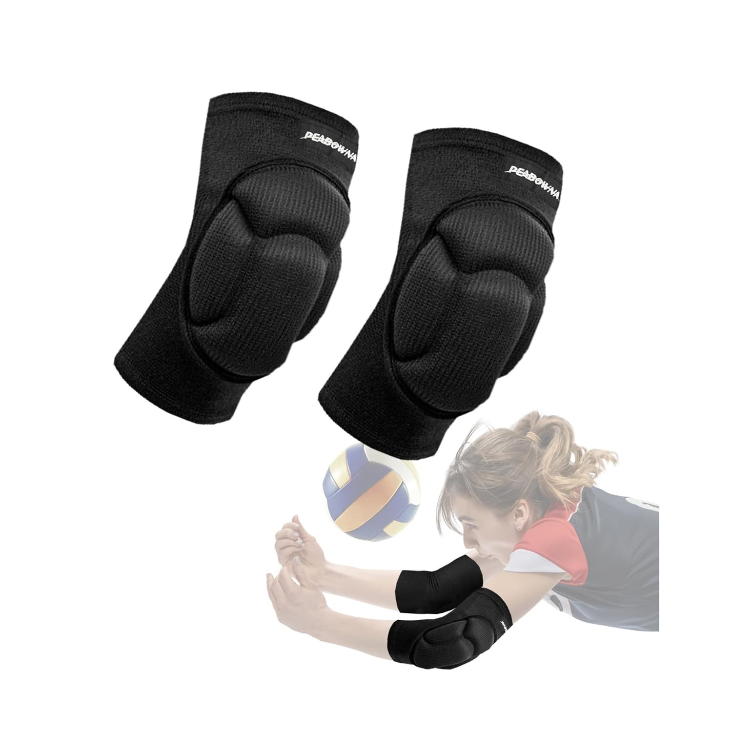 Padded Volleyball Elbow Pads Protector for Women Kids Teens Sizes 2XS-XL Dance