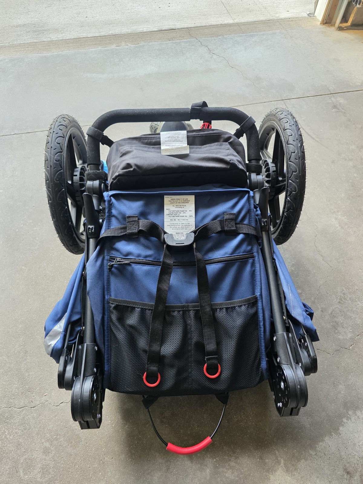 BOB Revolution Flex 3.0 Jogging Stroller, Blue , Handlebar Console and Tire Pump