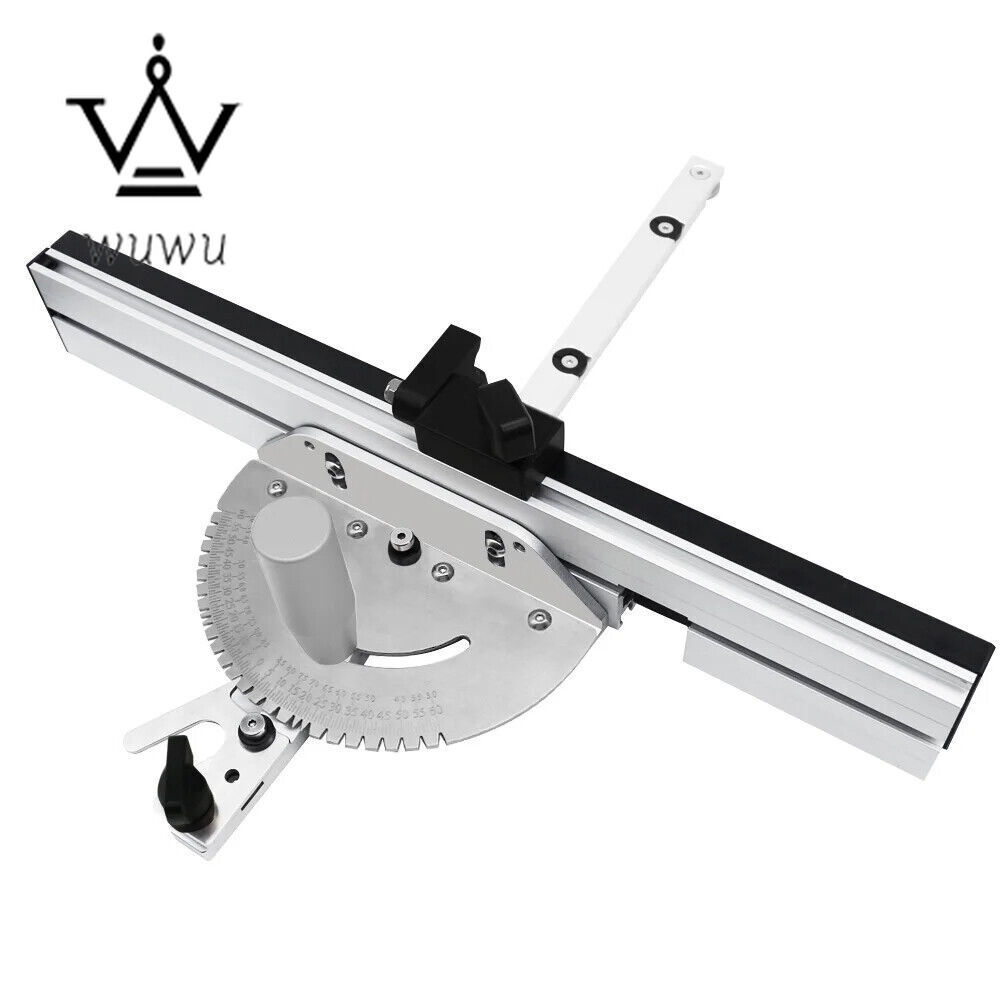 Table Saw Angle Miter Gauge T Track Push Ruler Guide Router Durable Woodworking