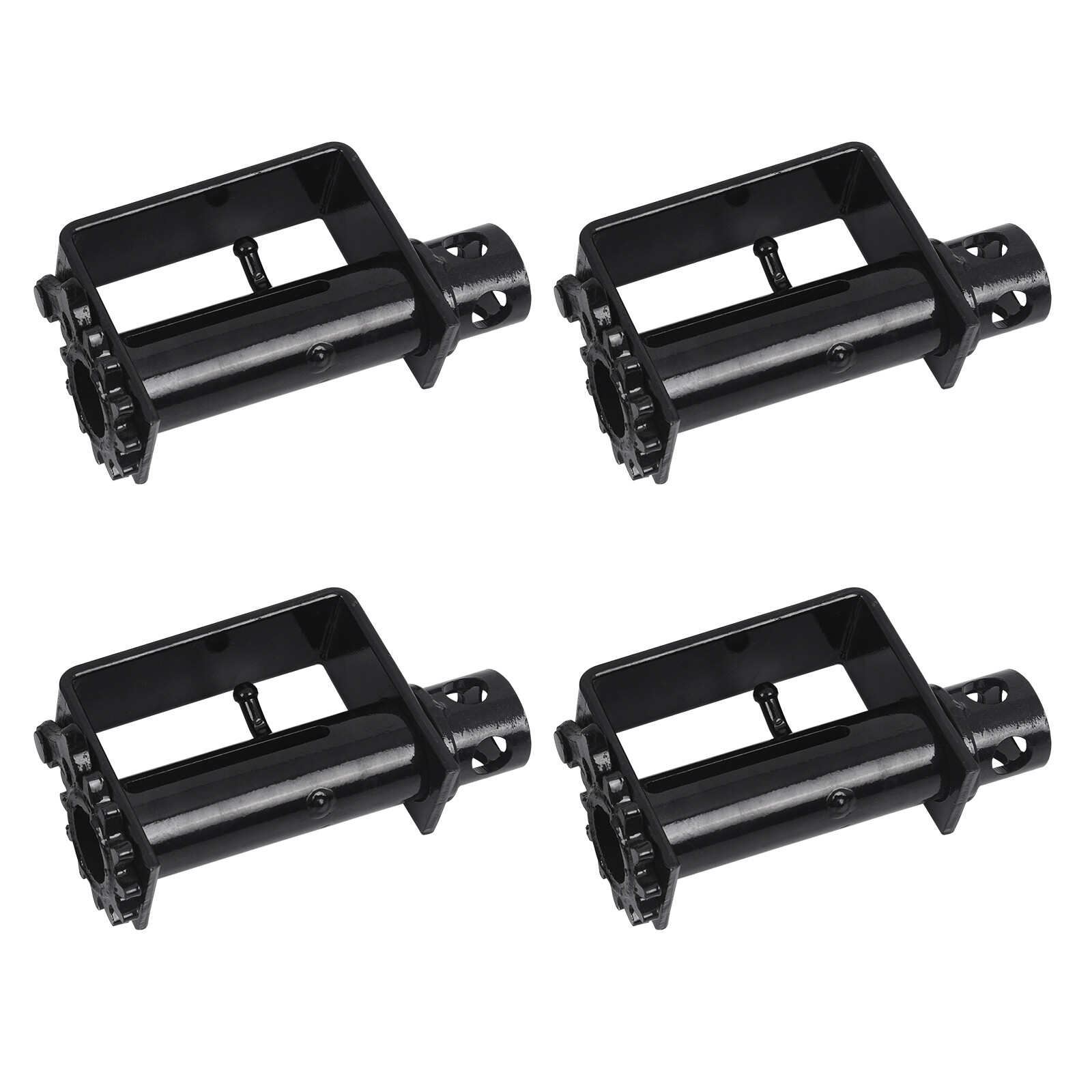 4Pcs Standard Weld-on Tie Down Winch 5,500Lbs for Webbing Within 2.75"