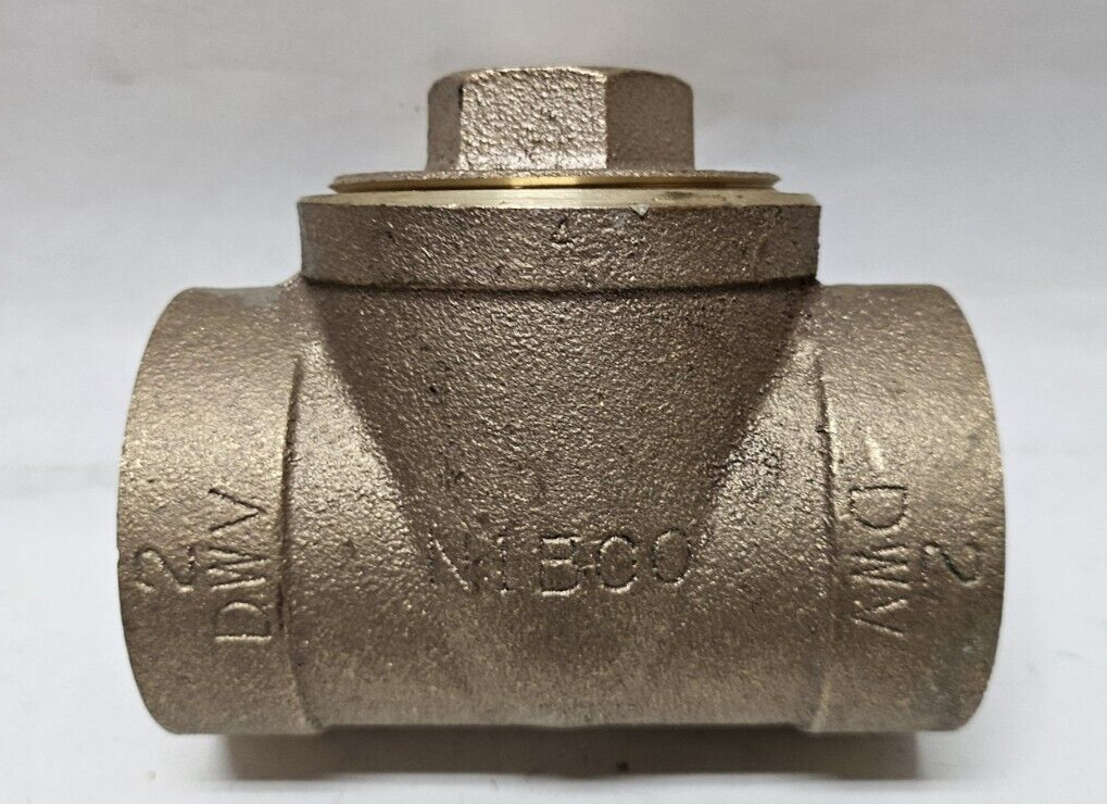 NIBCO 2 DWV Cast Bronze 2" tube size C x C x Cleanout w/Plug
