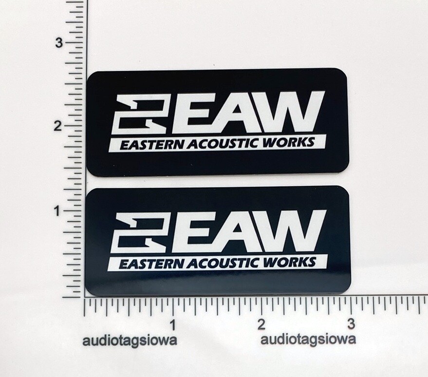 EAW Eastern Acoustic Works Speaker Badge Logo Custom Made Aluminum Pair