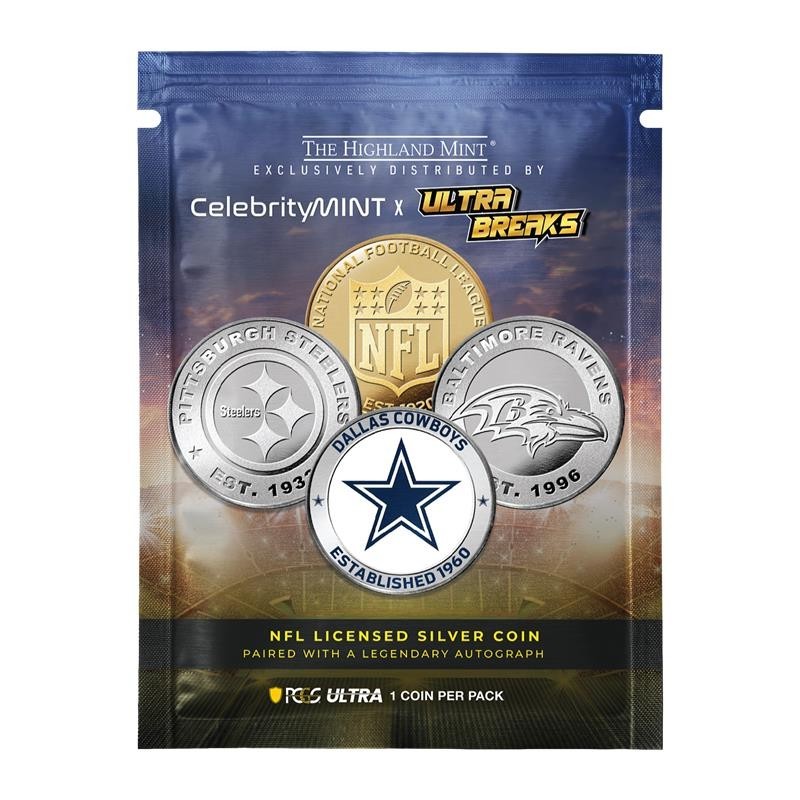 UltraBreaks x Celebrity Mint NFL Hall of Fame Autograph Silver Gold Series JR225