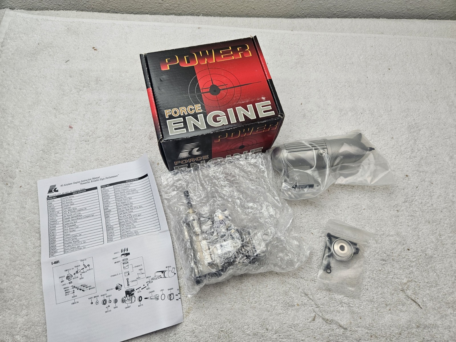 POWER FORCE E-4601  46   RC ENGINE   NEW IN OPEN BOX