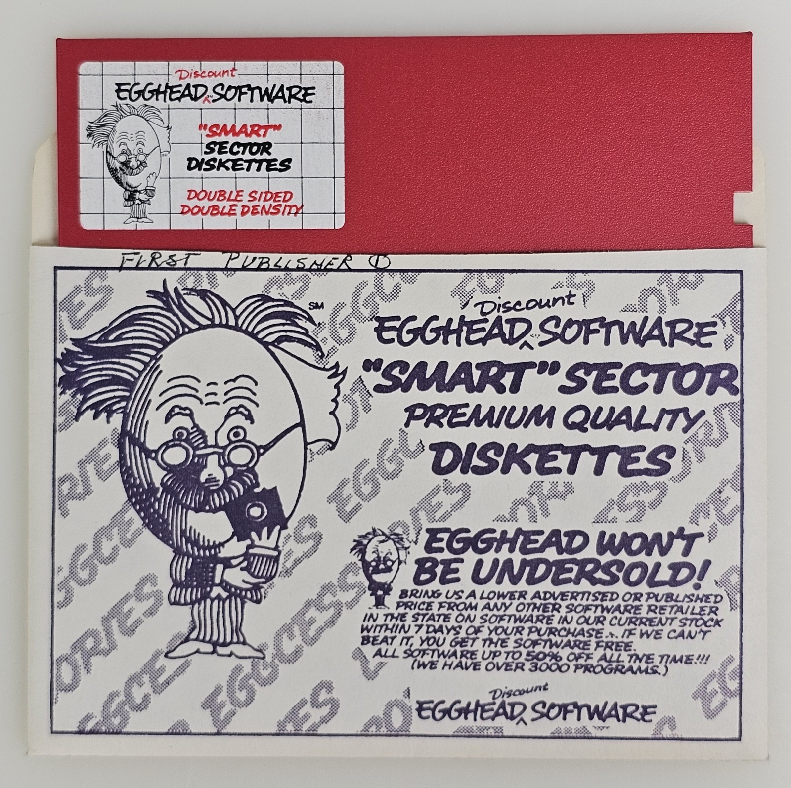 Red Egghead Discount Software Smart Sector Floppy Disk Diskette