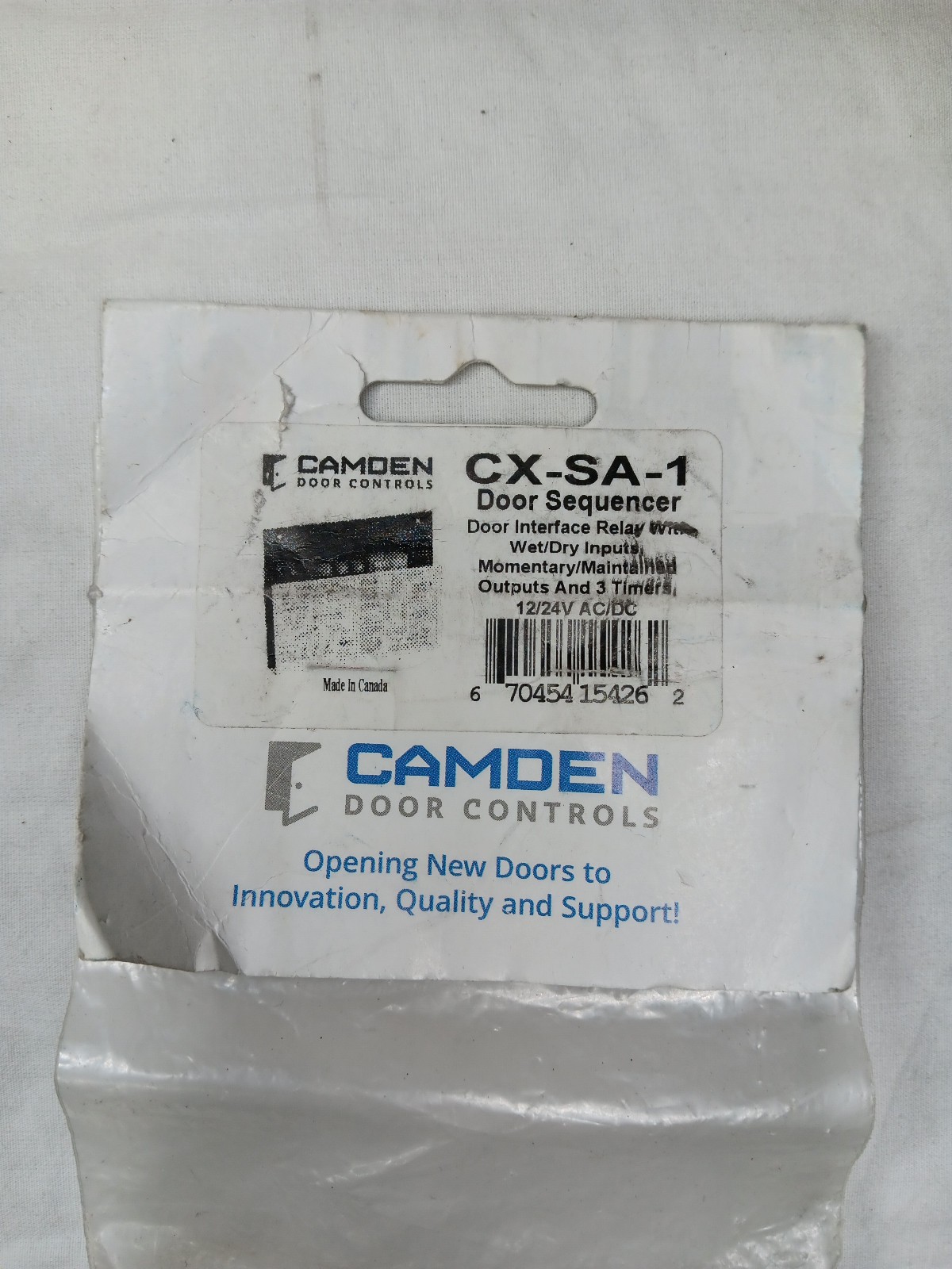 CAMDEN Door Controls CX-SA-1, DOOR SEQUENCER interface relay, Wet/dry Inputs