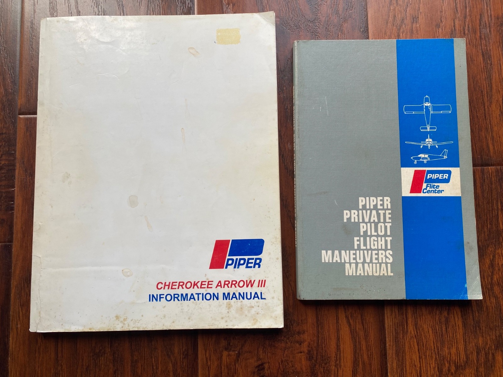 Pair of Vintage Piper Aircraft Manuals - Cherokee Arrow III & Flight Maneuvers