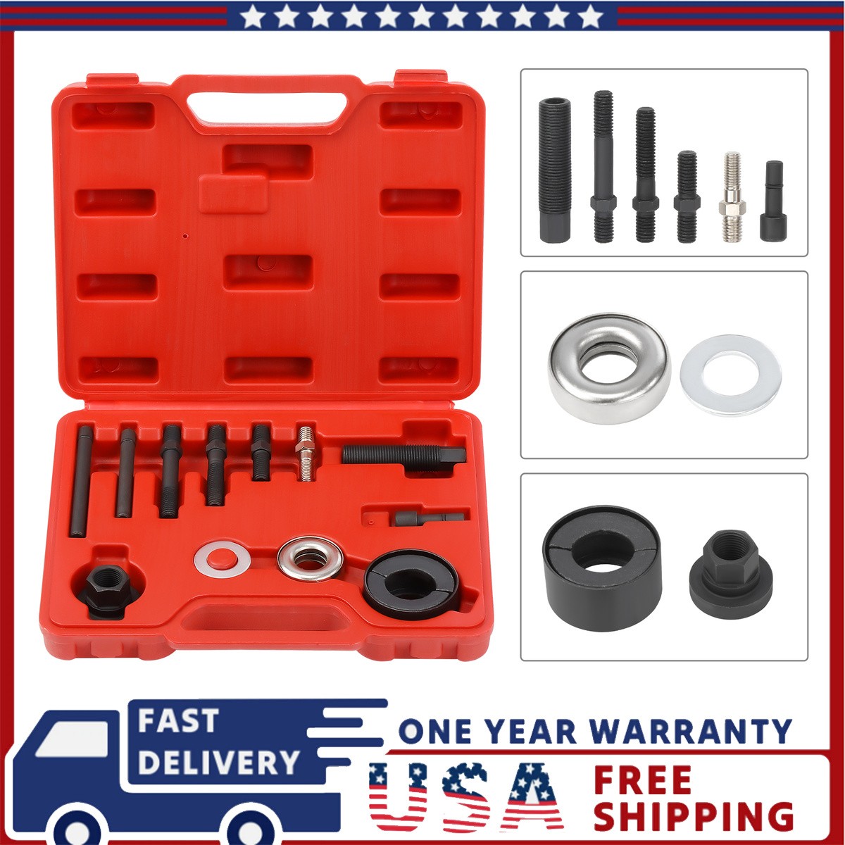 Pulley Installer for Truck 13x Track US Car USA Tool Set 13Pcs Alternator new