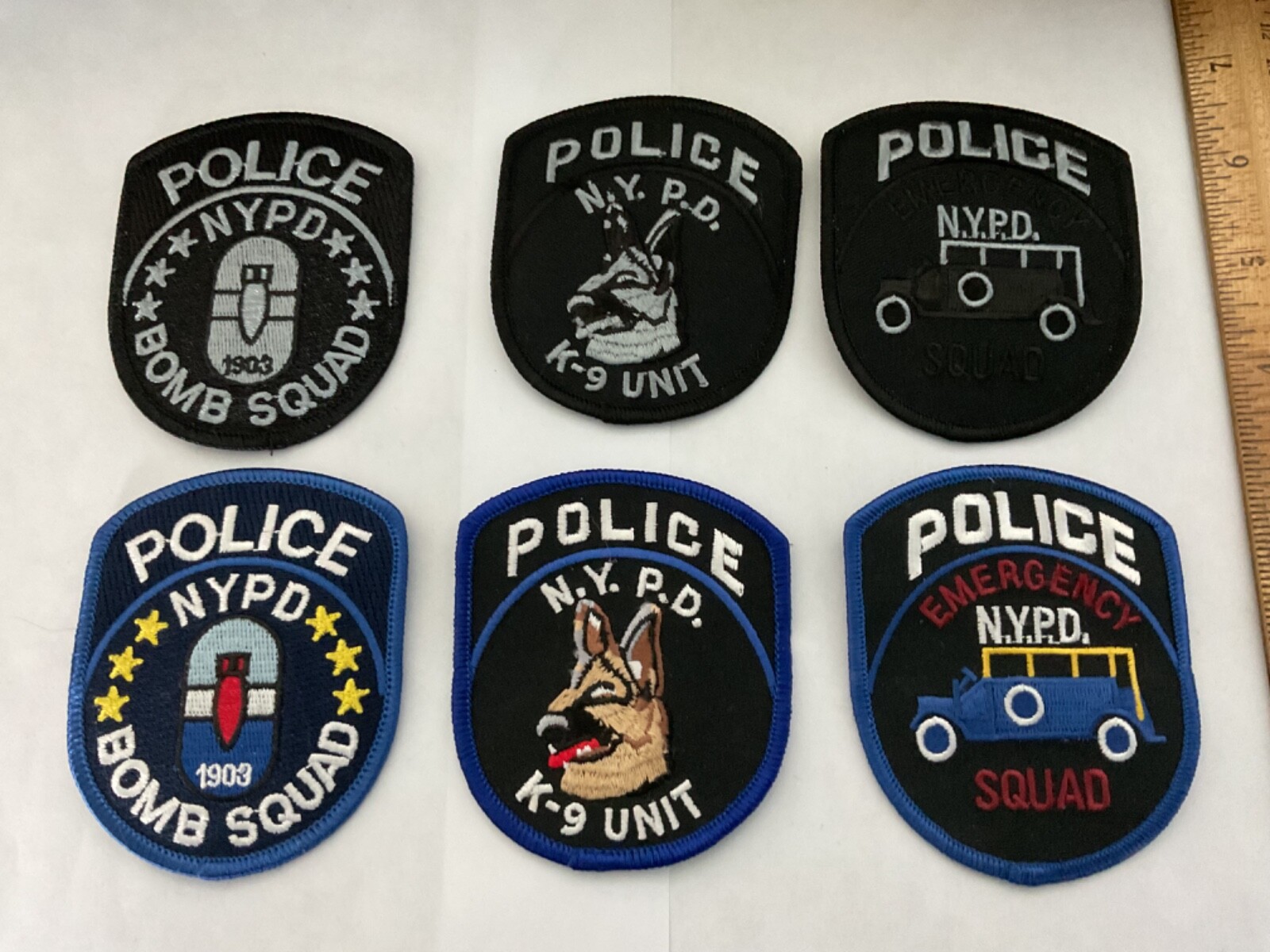 NYPD Police  collectable patch set 6 new all different new and full size