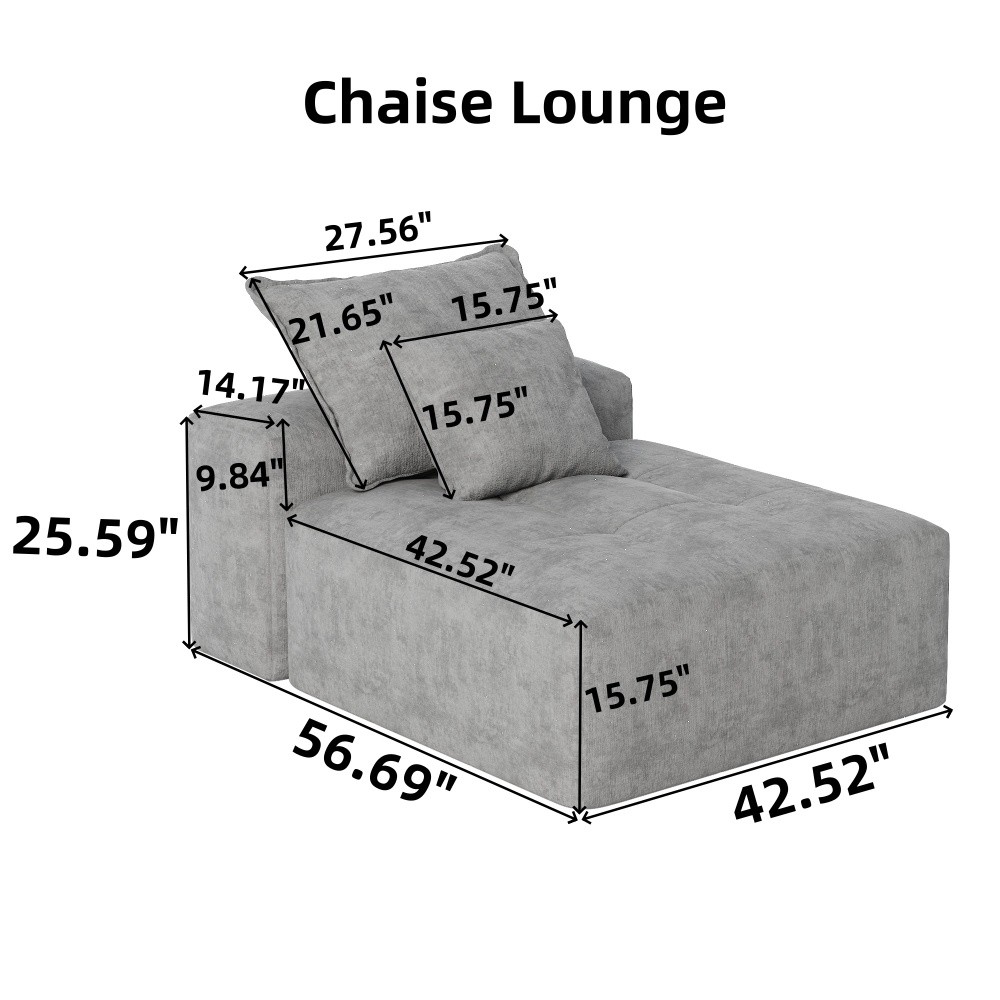 Large Blue Chenille Modular Sectional Sofa, 30+ Configurations, Free Ship