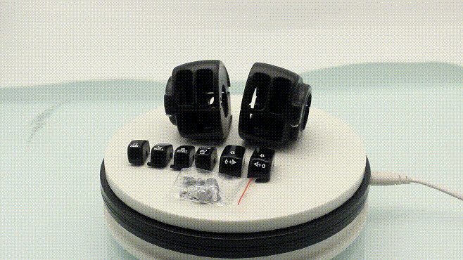 Black Switch Housing Cover w/ Button Caps For Harley Sportster XL Dyna Row Rider
