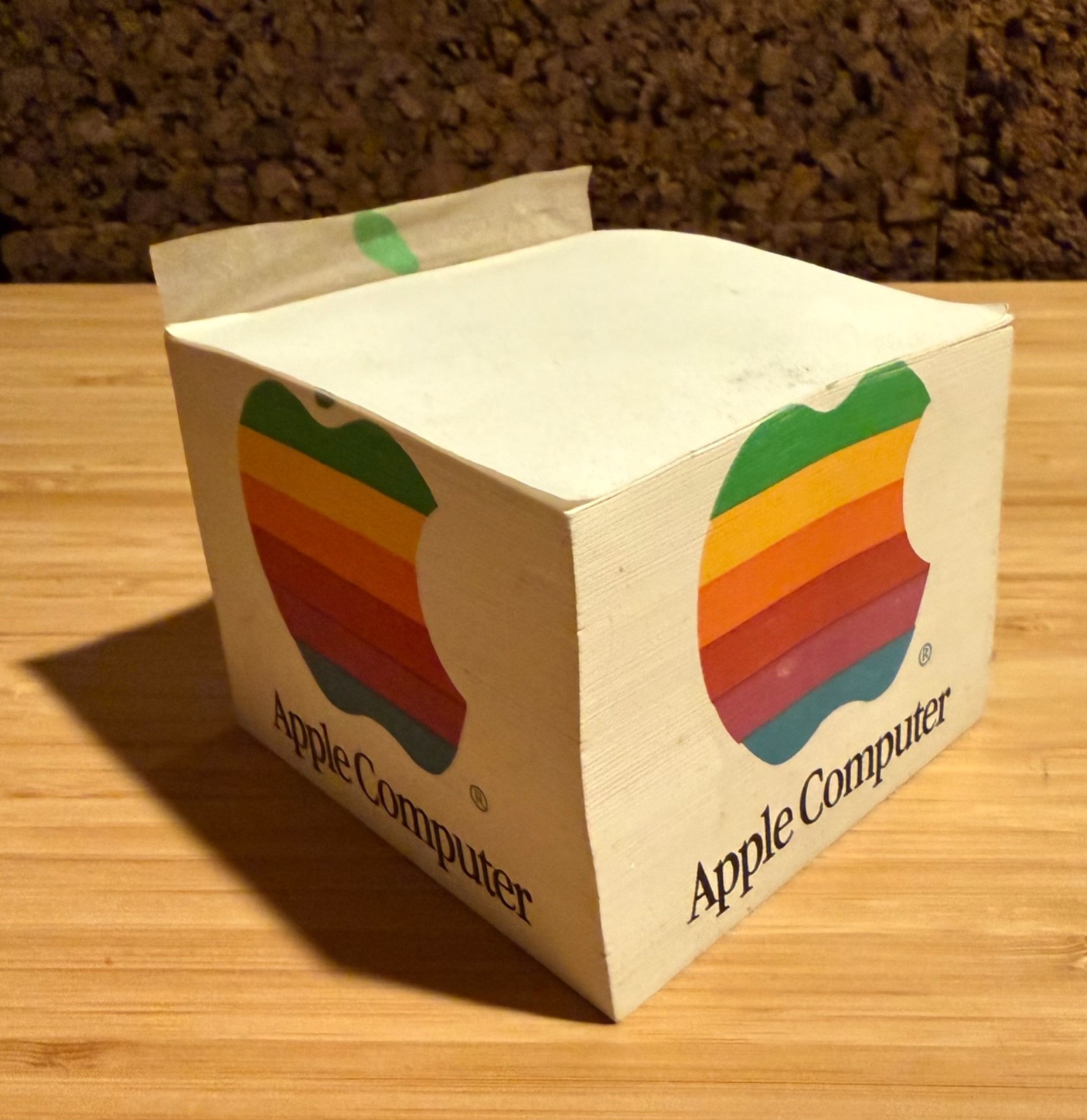 Vintage Apple Computer Rainbow Logo Macintosh Note Pad Memopad 1980s
